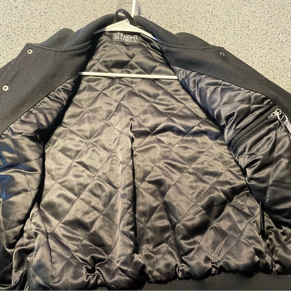 Women’s Straight To Hell Varsity Jacket with Cheetah print. Size Small. - Picture 2 of 3